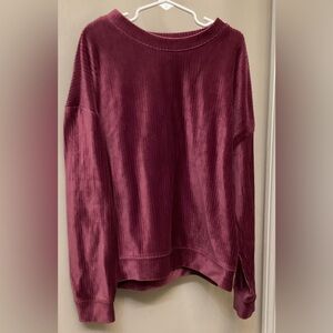 Girls Wonder Nation Ribbed Maroon Top LG 10/12